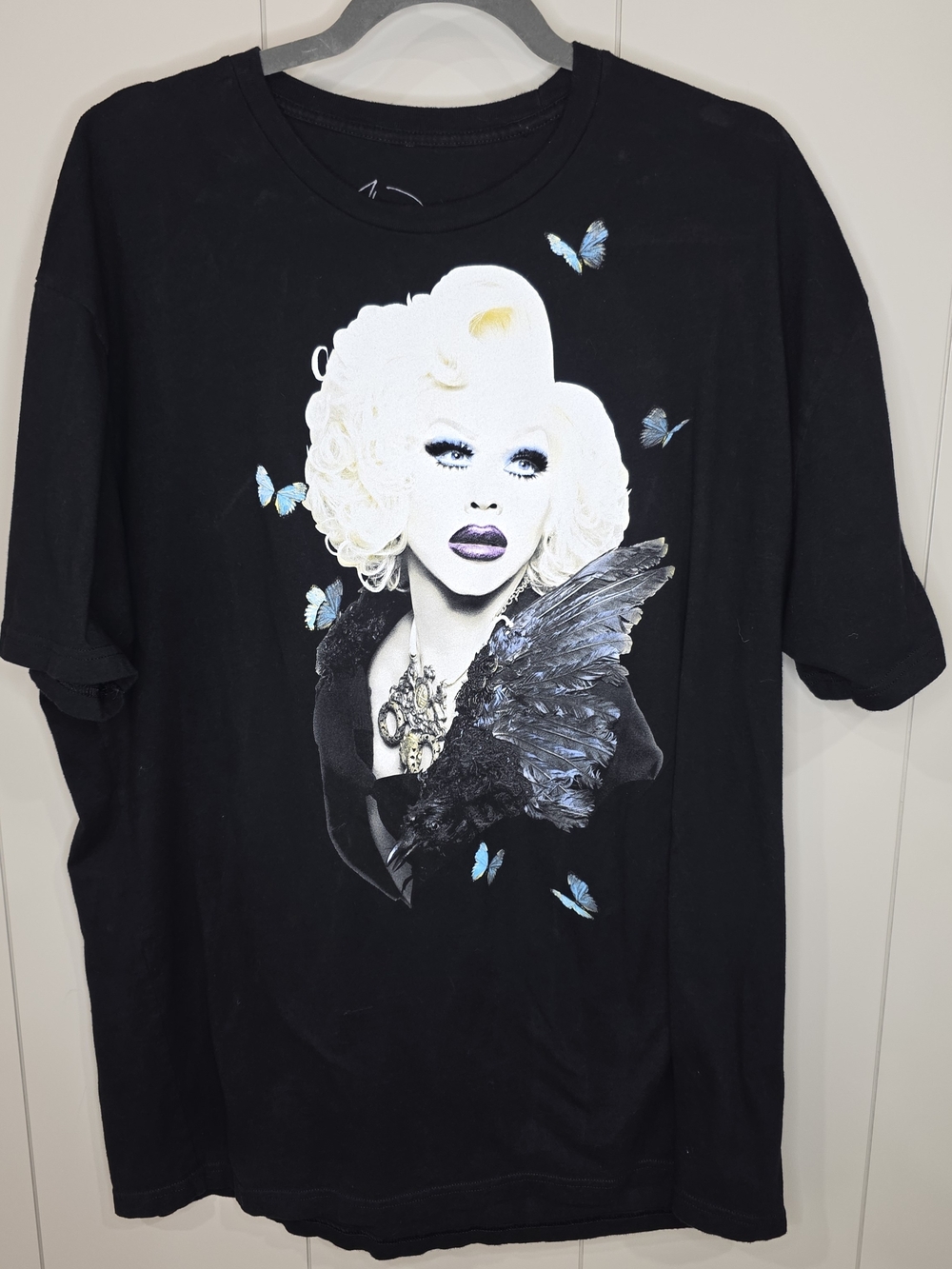 Sharon Needles Tshirt Mens 2X Goth Crow Butterfly Ru Pauls Drag Race Merch